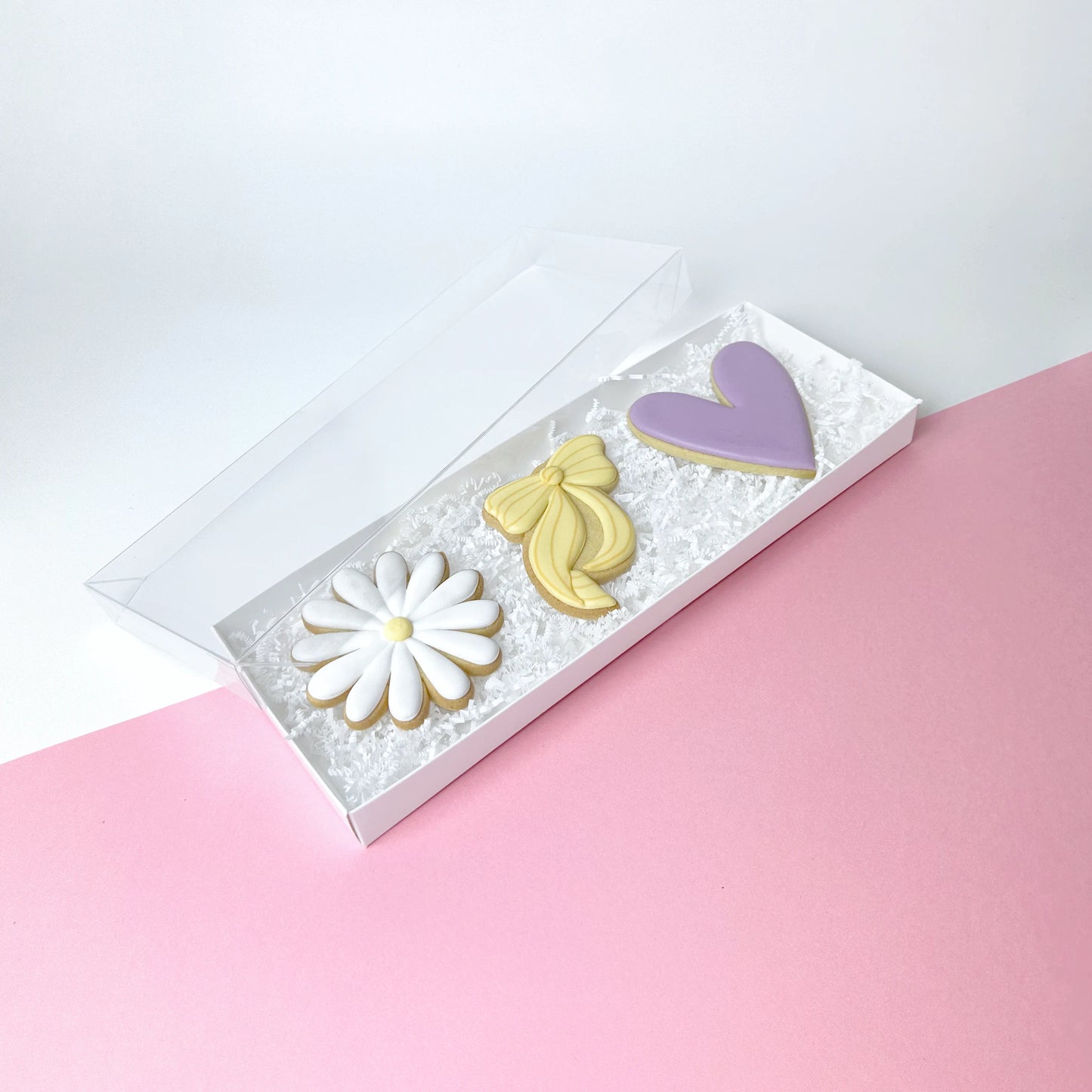 Scatola Bianca Rettangolare con Coperchio Trasparente (10,8x30,5 cm) - Confezione da 5 Pezzi