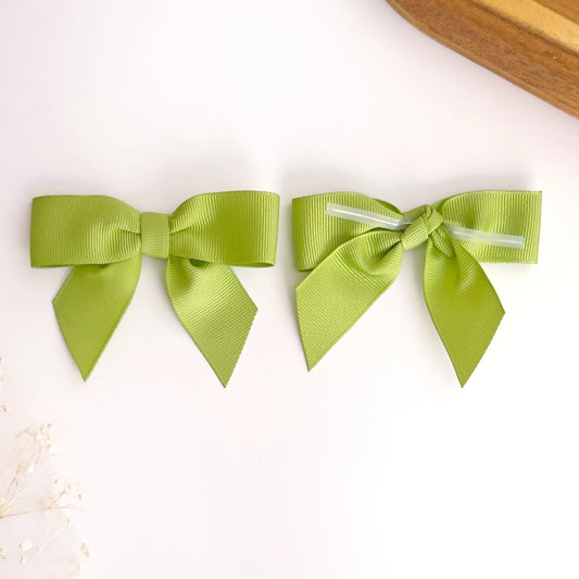 Fiocco verde prelegato 8cm per prodotti naturali e bio.