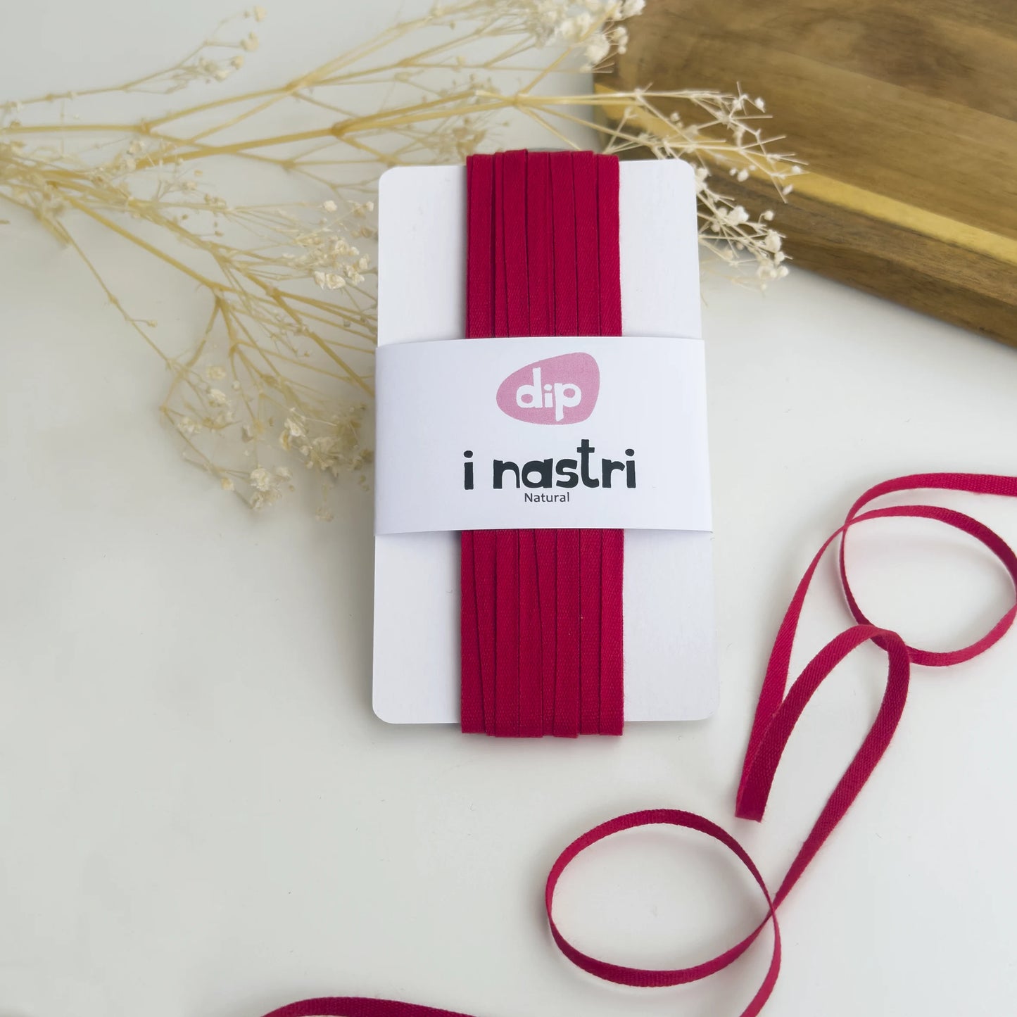 Nastro cotone rosso opaco confezioni regalo artigianali