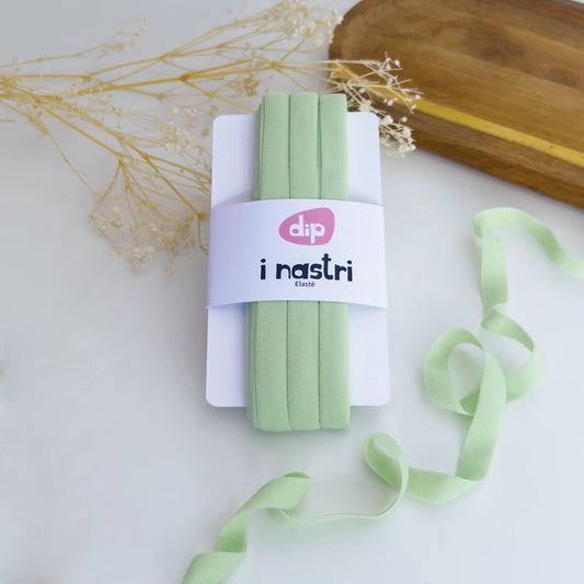 Nastro Elastè Verde elasticizzato 10mm x 10m - Bio-Friendly